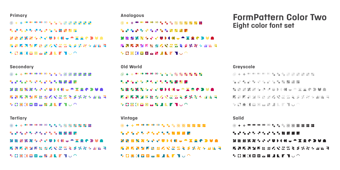 Przykład czcionki FormPattern Color Two Secondary